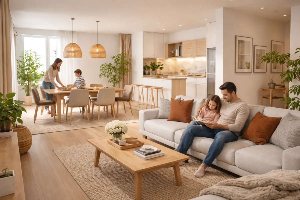 Quelle surface en m² pour un appartement confortable pour une famille